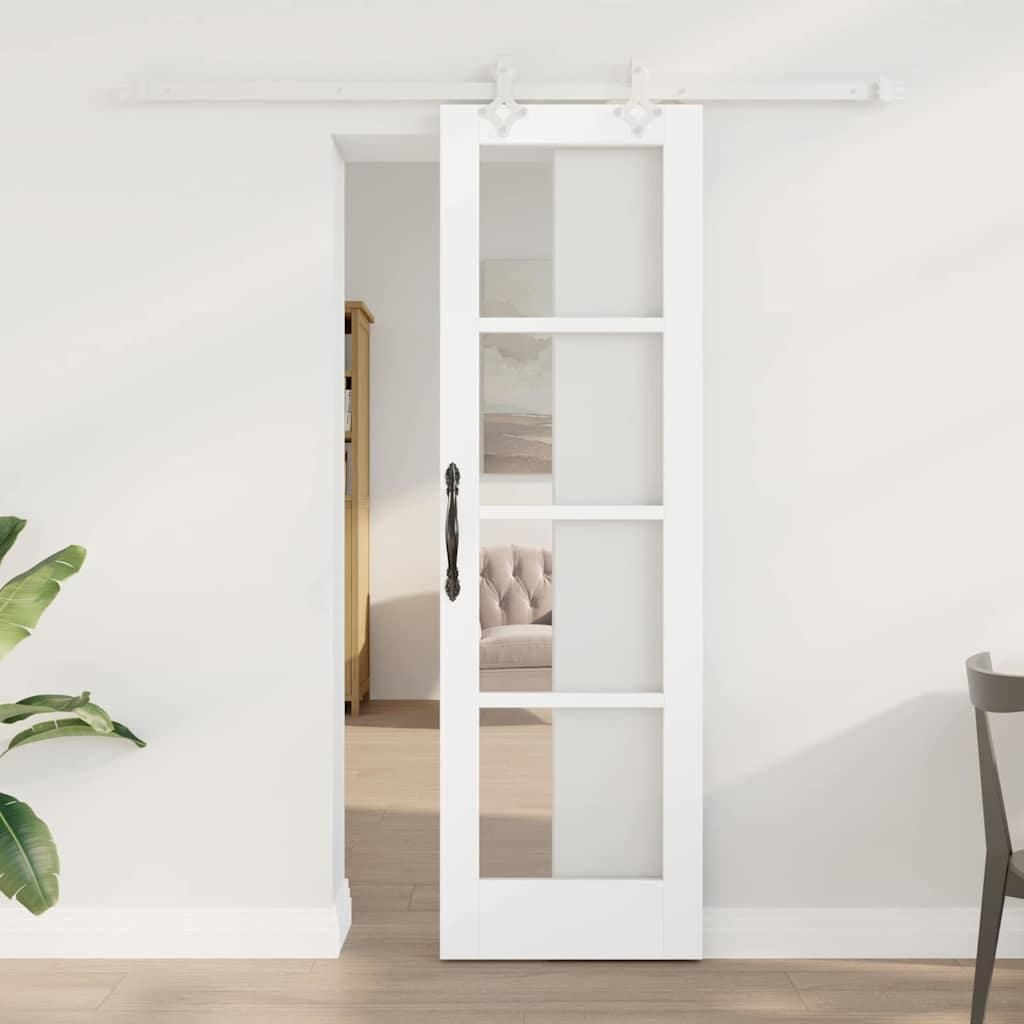Möbel Schiebetür Weiß 61 x 198.5 cm Holz und Metall - Haustüren 3332210