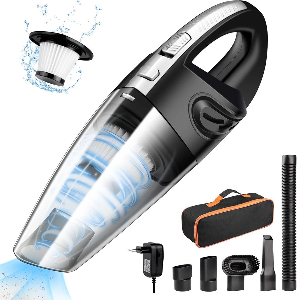 Handstaubsauger, Autostaubsauger, Akku-Handstaubsauger, 6000Pa 120W Auto Staubsauger Stark, für Tierhaare, Auto, Haus