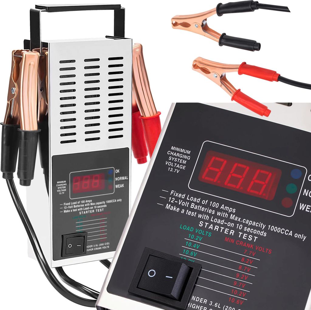 KRAFT&DELE | Batterietester, 12V, 150-1400A, Ladesystem Analysator, Autobatterie tester, Lichtmaschine Batterieprüfgerät, für Motorrad, LKW, SUV...