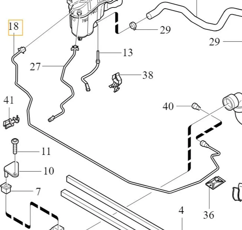 Tuyau de retour carburant pour Volvo V60 et S60 2.4D vidange moteur