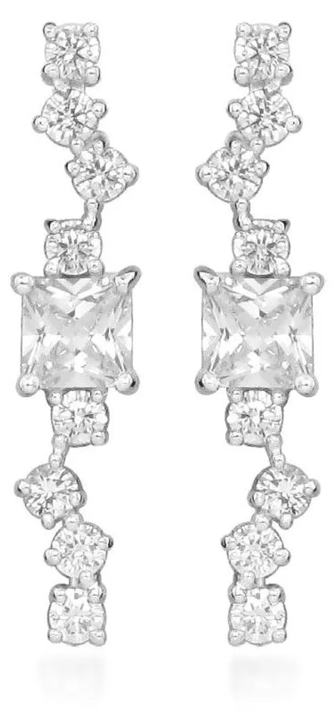 Boucles d'oreilles pendantes pour mariages et soirées : Modèle SC618