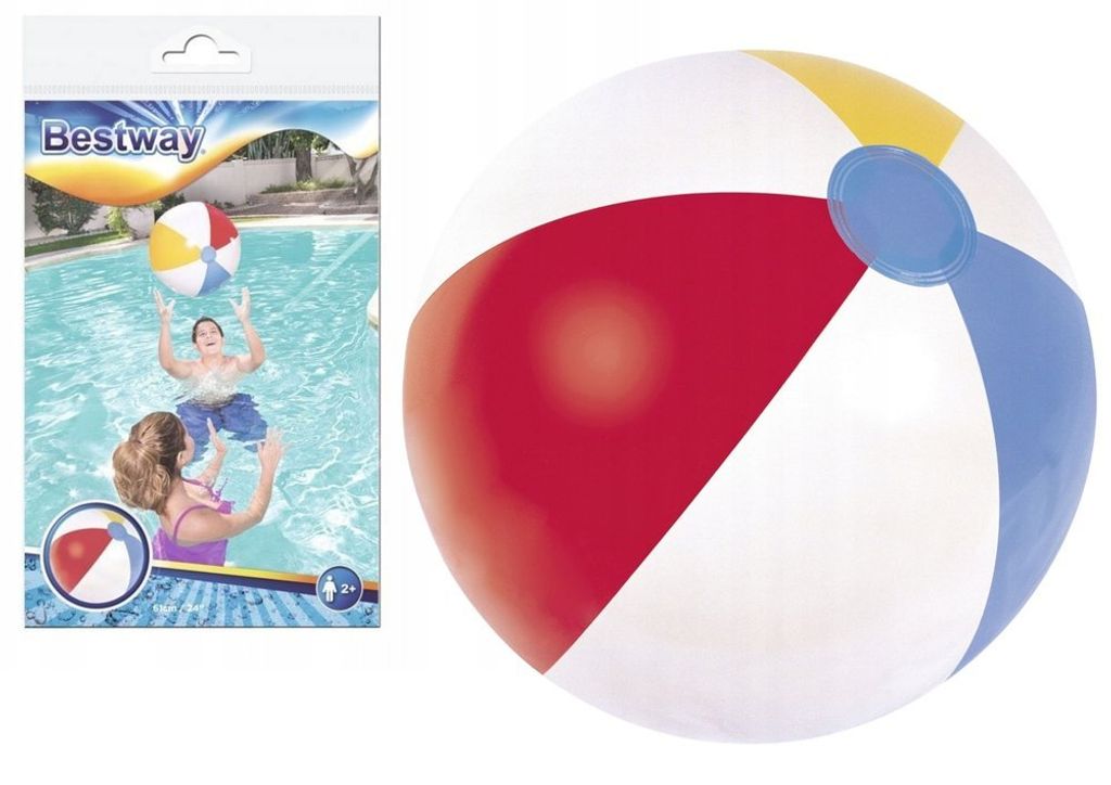 Nadmuchiwana piłka plażowa, 61 cm Zdjęcie produktu 2