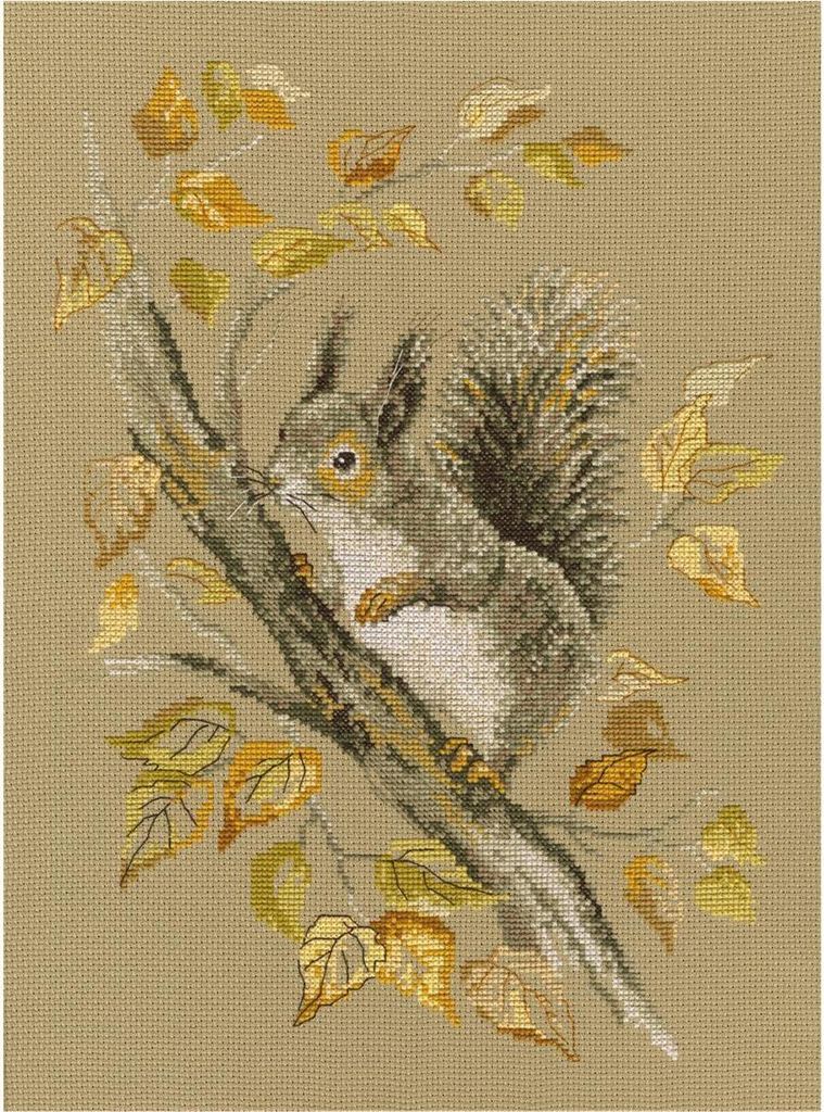 RTO Kreuzstich Set "Herbstgeschichte" M577, Zählmuster, 24,5x33 cm
