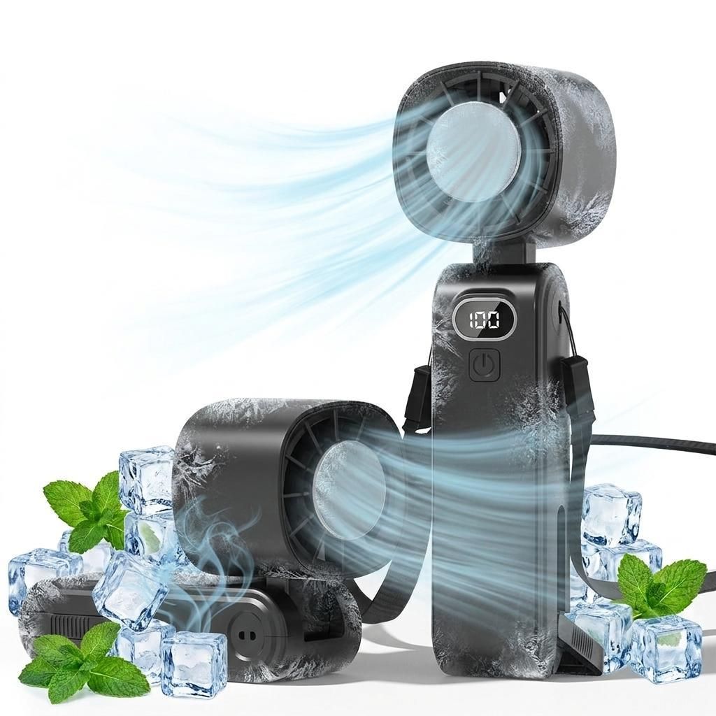 Akku Handventilator 5000mAh, USB wiederaufladbarer Mini Produktbild 