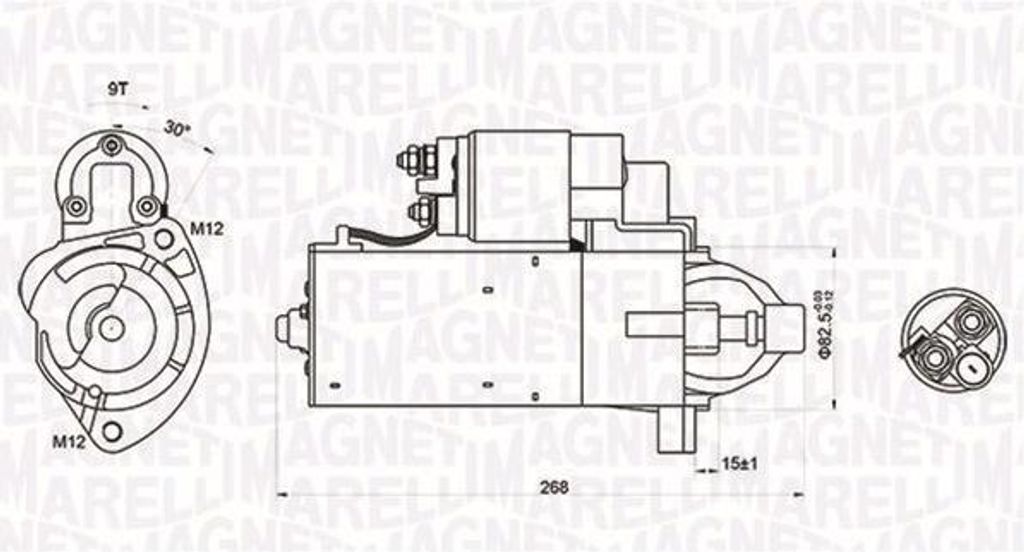 MAGNETI MARELLI 063721423010 Starter Anlasser 2kW für AUDI Produktbild 