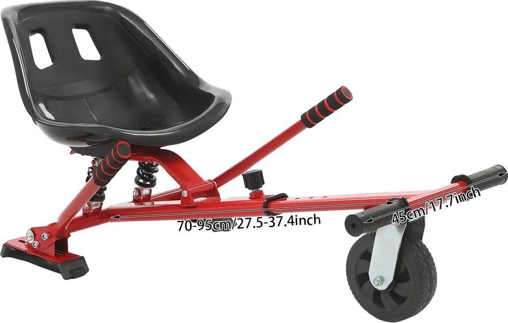 Accessoire Assise Hoverboard pour Enfant et Adulte Réglable 100 kg Rouge