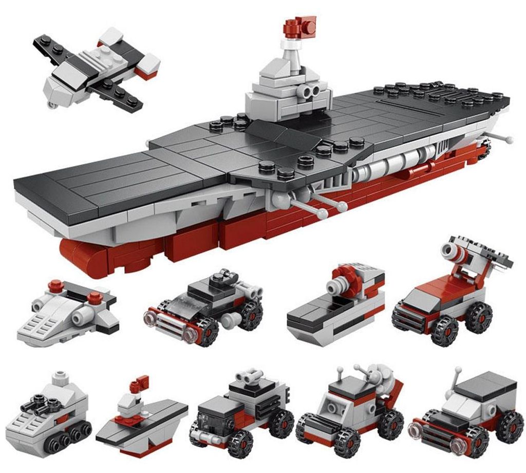 Flugzeugtraeger 10 in 1 Tier Bausteine Bausaetze, Mini Bausteine Set, STEM Klemmbausteine, Weihnachten Geburtstag Party Geschenke fuer Teenager ab ...