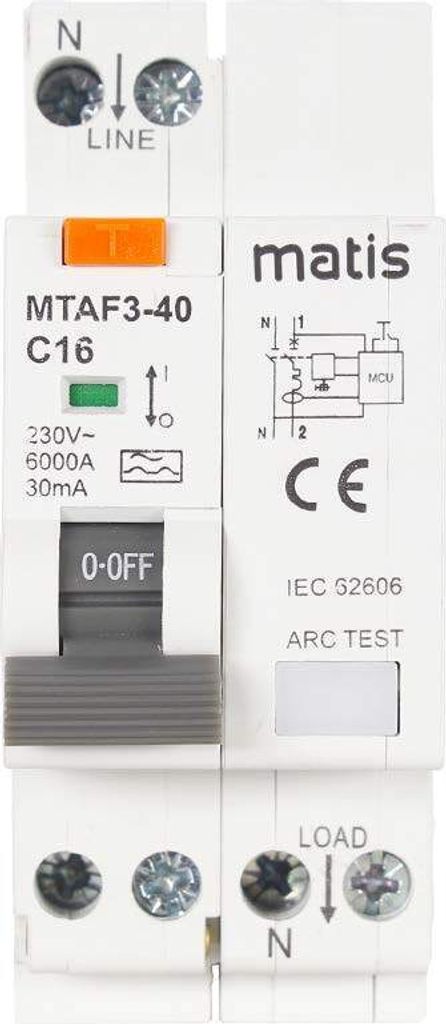 Matismart MTAF AFDD FI/LS Brandschutzschalter 40A 230V Produktbild 