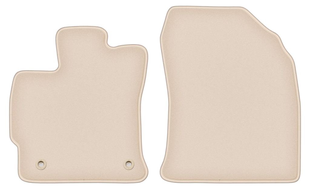 DURBAN Beige Velours-Fußmatten vorne für Toyota Prius III Plus 7-Sitzer (2011-)
