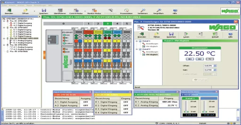 WAGO 759-302 WAGO-I/O-CHECK Kit RS-232 pour paramétrage de contrôleur