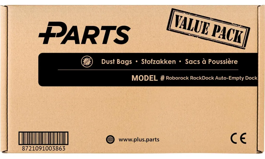 15 Sacs à Poussière pour Roborock RockDock Auto-Empty par Plus.Parts®