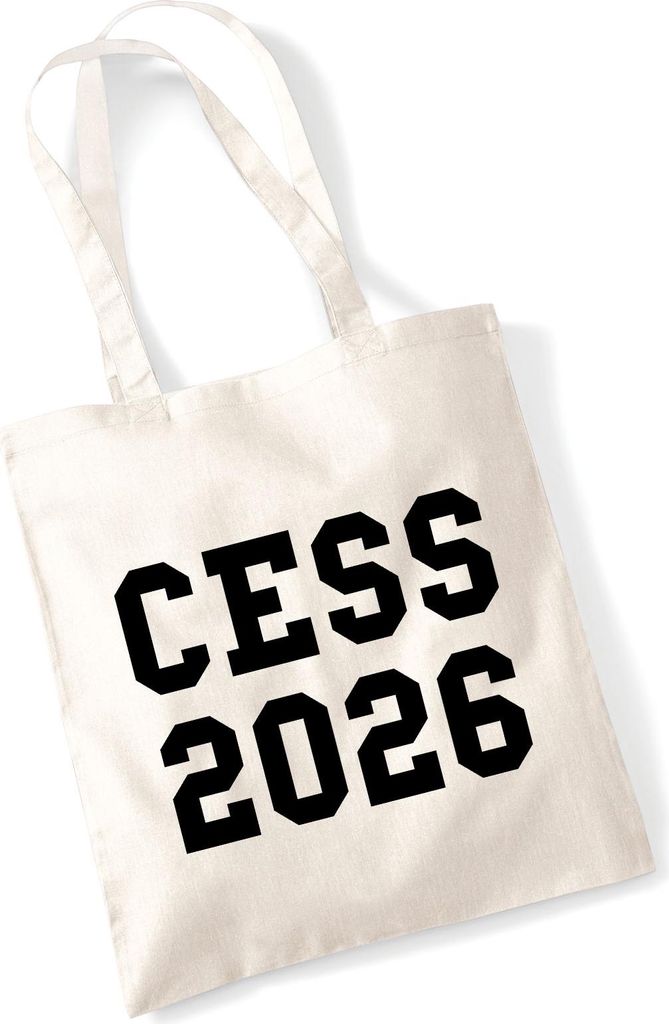 Huuraa Jutebeutel CESS 2026 Abschluss Belgien (frz.) 10 Liter Natural Baumwolle Tasche Geschenkidee