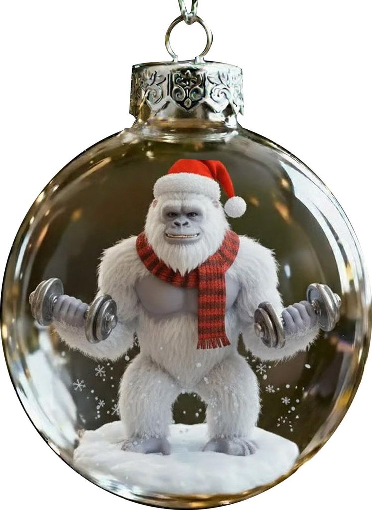 Festliche Tierornamente, Weihnachtsbaumschmuck, durchsichtige Kunststoff-Weihnachtskugeln für Zuhause, Partydekoration