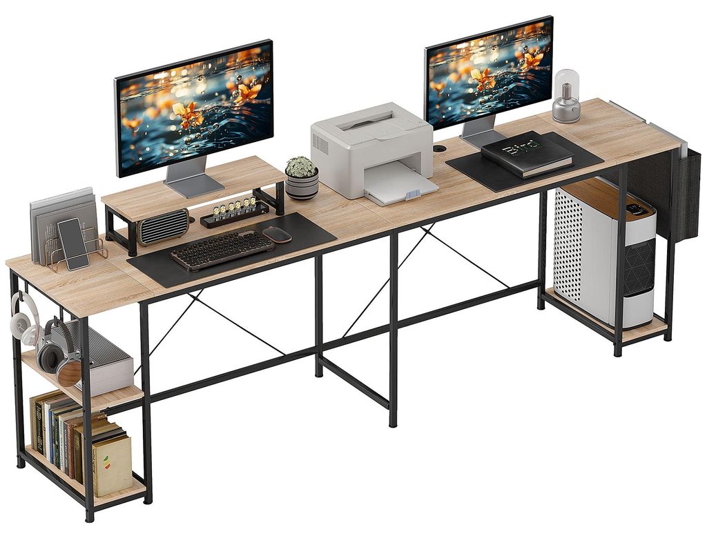 HOMCOM L-vormig bureau, 168 x 120 cm, hoekbureau met Productafbeelding 