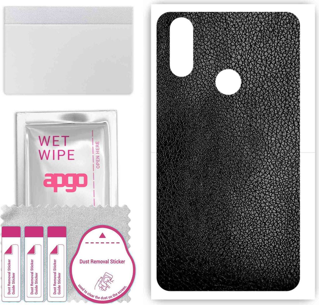apgo Rückseite Schutzfolie, Skin, kompatibel mit Lenovo A6 Note, Hinten Displayschutzfolie aus Vinylfolie, kratzfest, einfache Montage - Schwarzes...