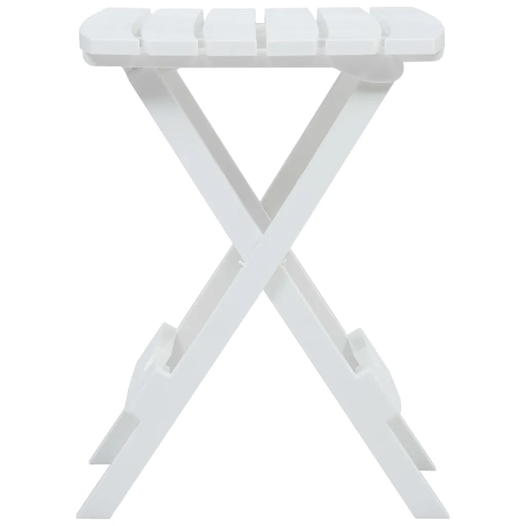 Table de jardin pliante gain de place blanche vidaXL - Solution petit balcon