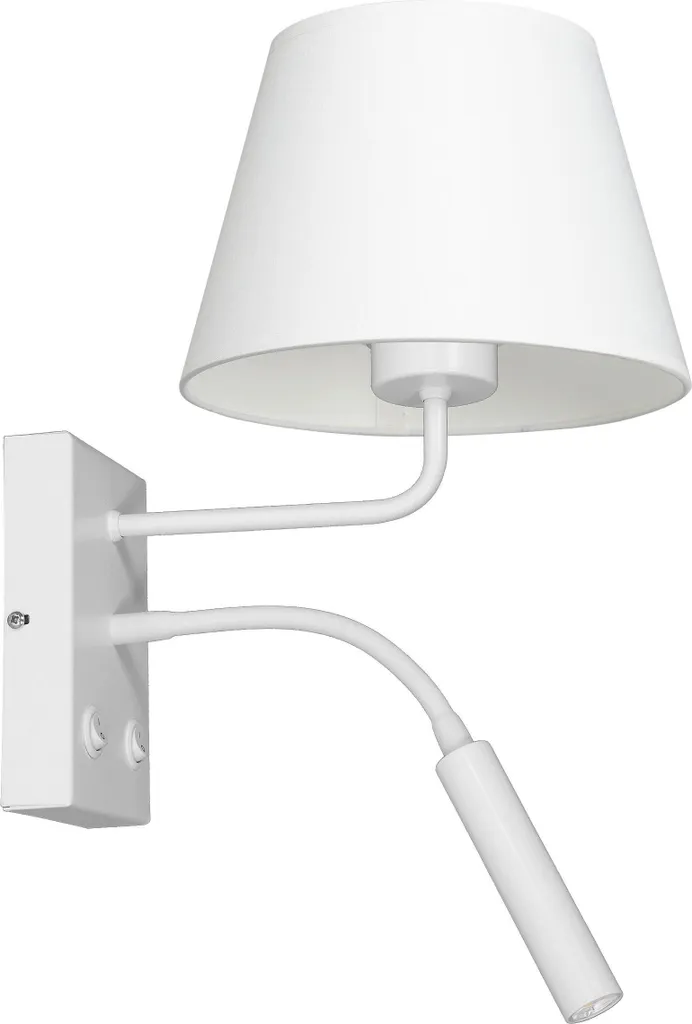 Applique Murale Flexible Métal et Tissu Blanc IP20 - Éclairage Orientable