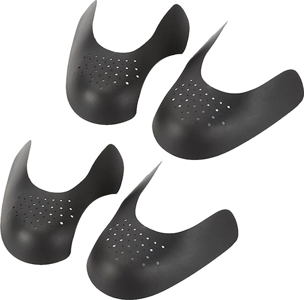 4 Stück Schuhfaltenschutz, 14,5 x 11,5 x 3,8 cm, Kunststoff, schwarz, kompakt, tragbar, für Herren
