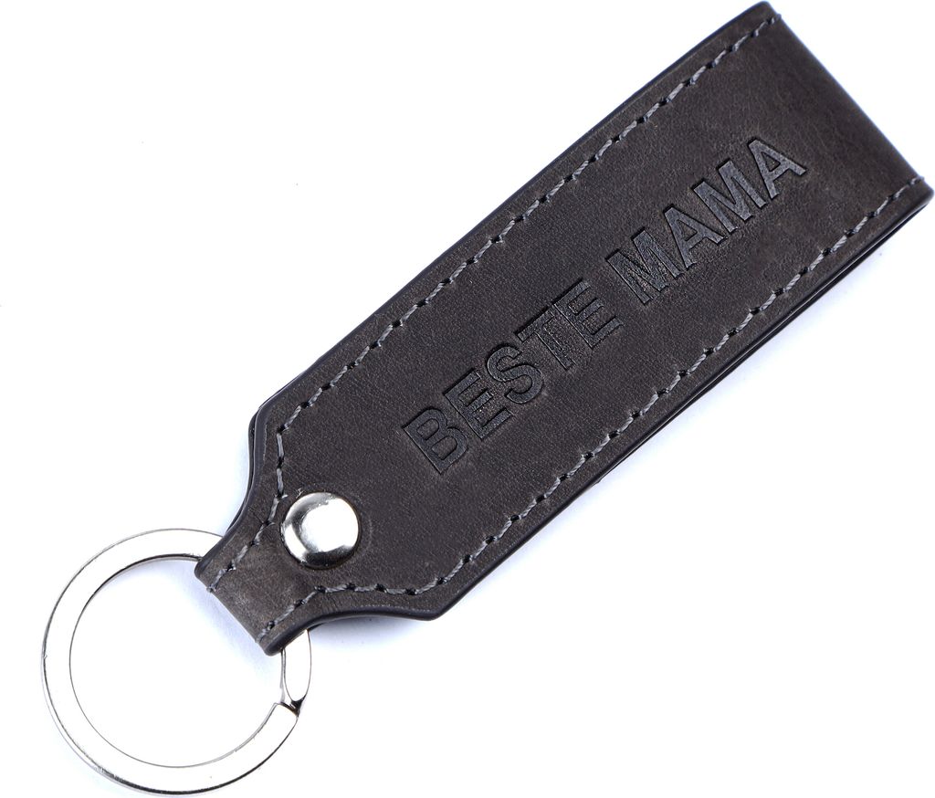 Benthill Schlüsselanhänger Echt Leder - Beste Mama - Geschenkidee für die Mutter - Schlüsselbund inkl. Geschenkbox