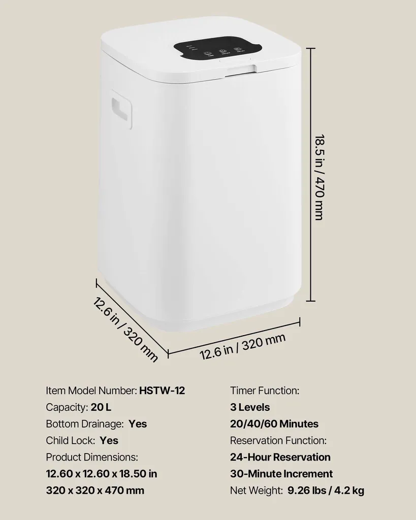Chauffe-Serviette Spa 20L pour Maison et Salle de Bain avec Timer - 7