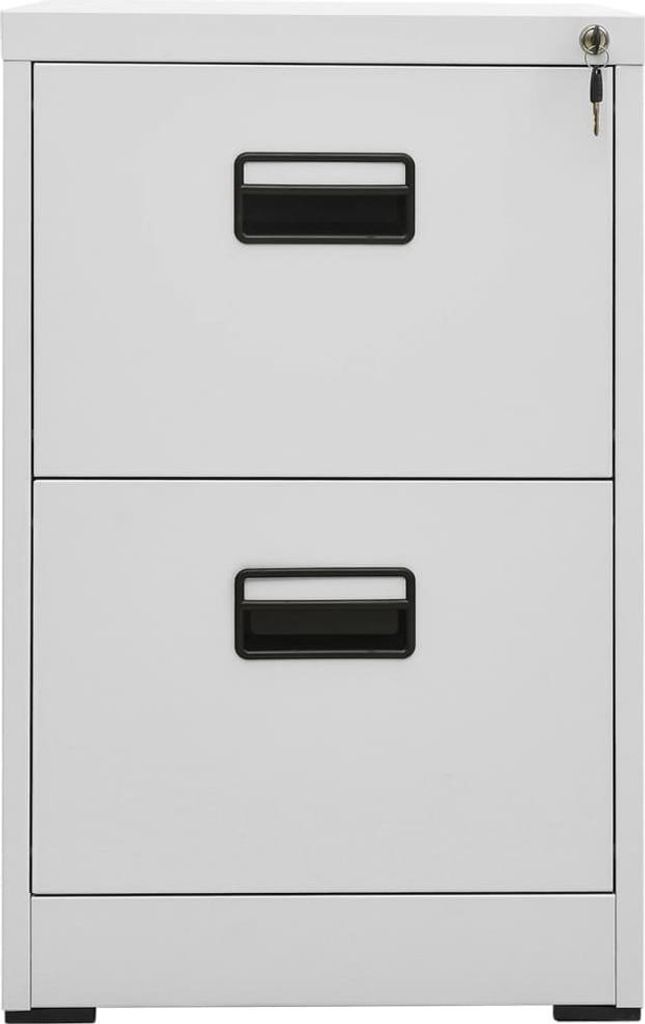 vidaXL Aktenschrank Hellgrau 46x62x72,5 cm Stahl