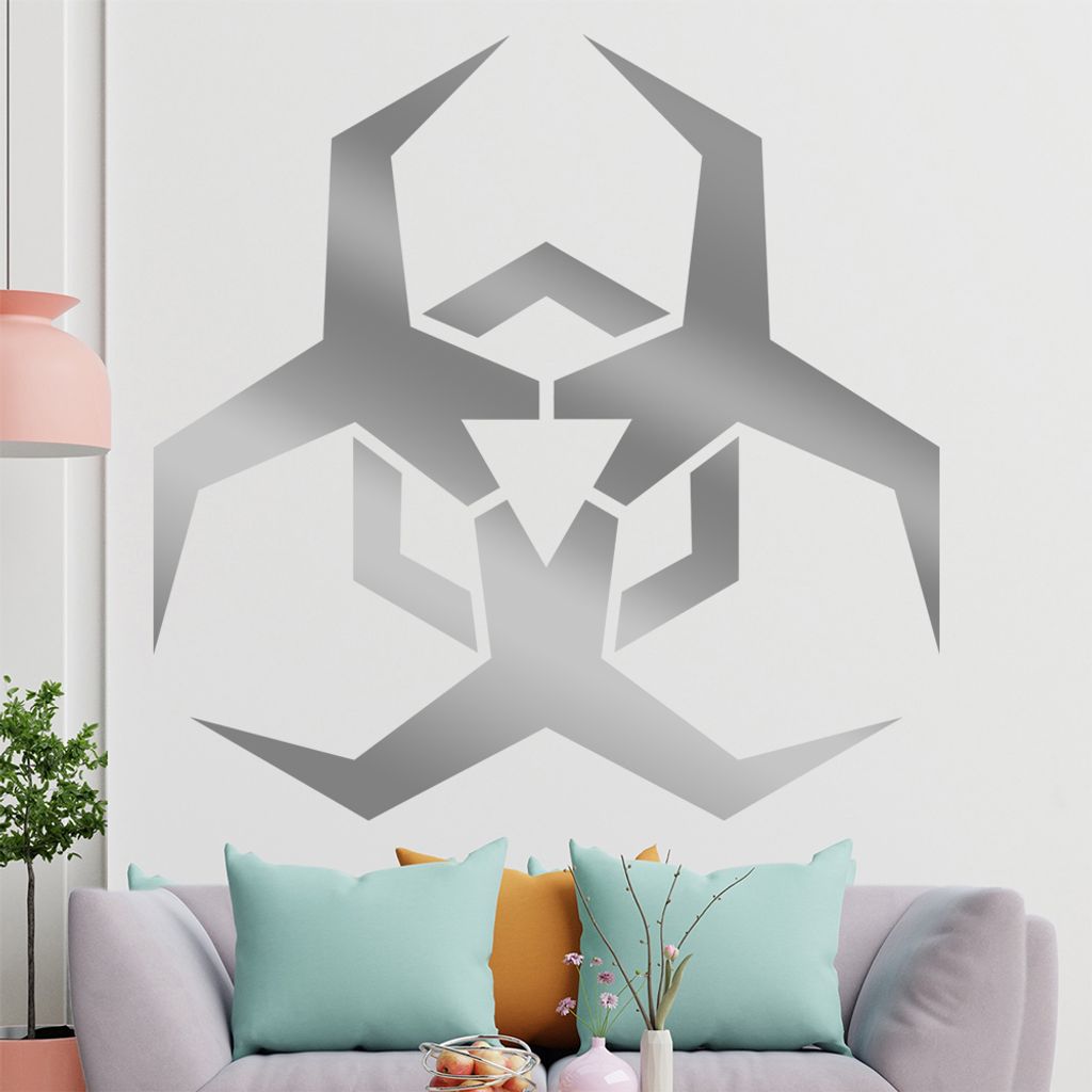 KIWISTAR Biohazard - biologische Gefährdung Wandtattoo in 6 Größen - Wandaufkleber Wall Sticker - Dekoration, Küche, Wohnzimmer, Schlafzimmer, ...