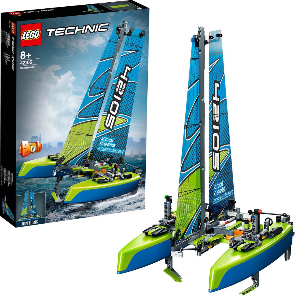 LEGO 42105 Technic Catamaran, bateau à moteur, jouet 2en1 Image du produit 