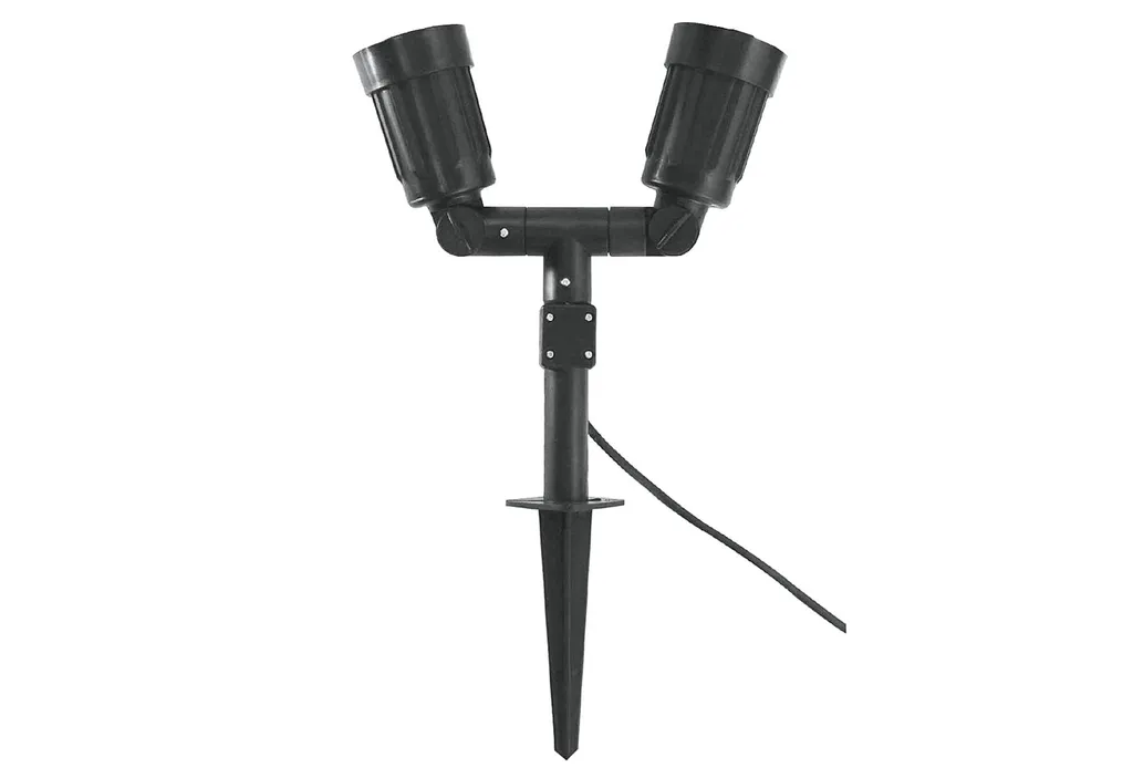 Luminaire de jardin à planter CAPPI double foyer pour balisage d'allée