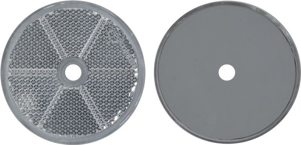 20 x Rückstrahler - Reflektor - schrauben - Ø 60 mm - Weiß - E-Prüfzeichen
