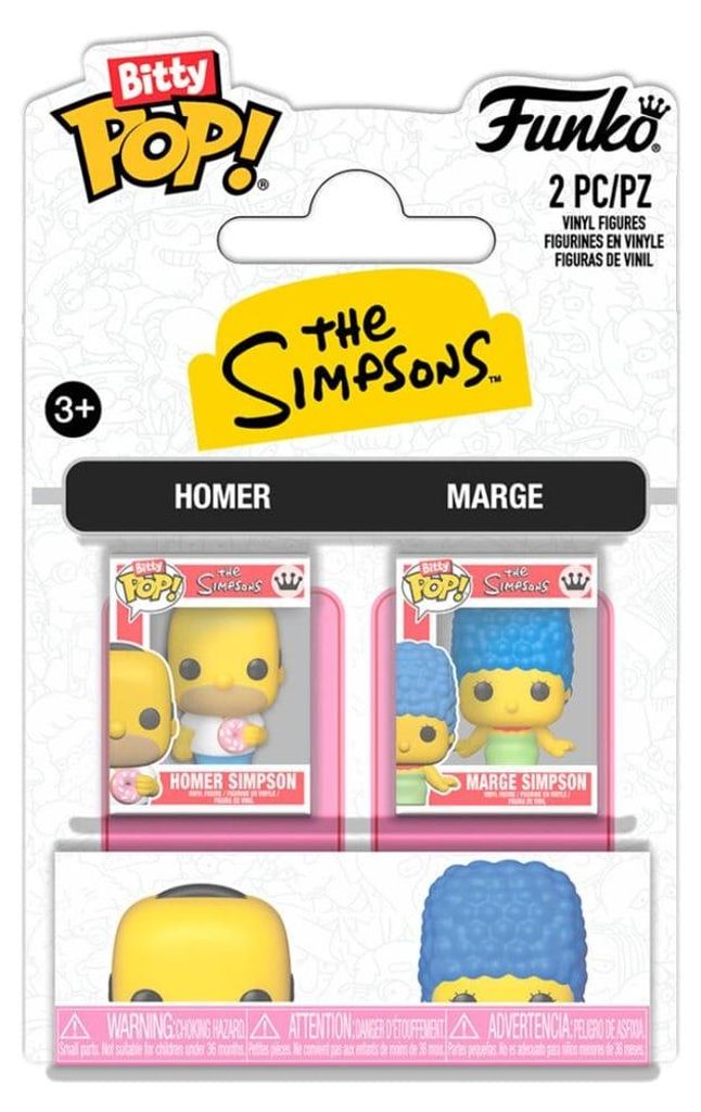 Simpsons Bitty POP! Vinyl figuurtjes, 2-pack, H&M, 2 cm Productafbeelding 