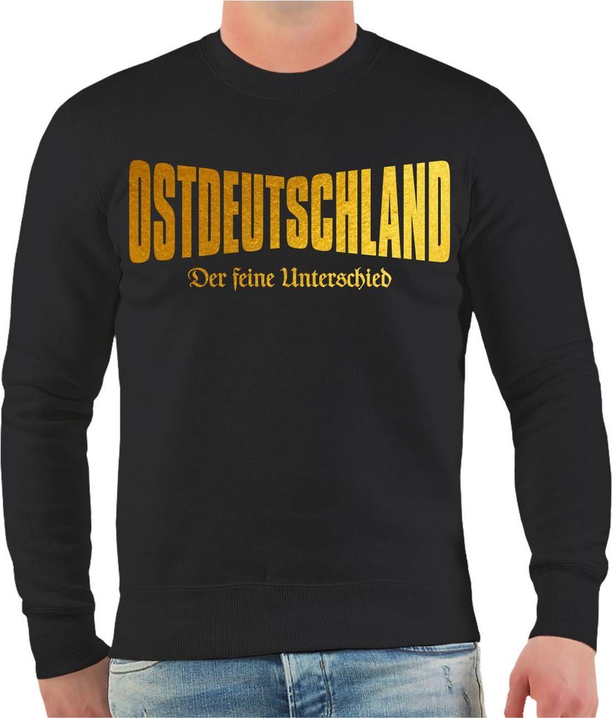 Herren Sweatshirt Ostdeutschland der feine Unterschied GOLD
