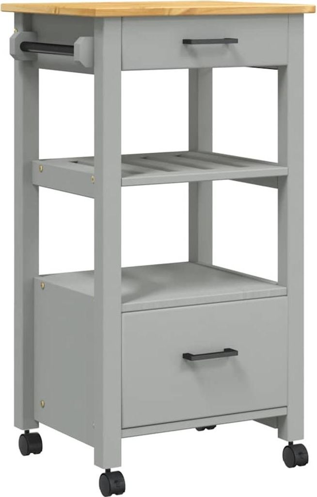 vidaXL Küchenwagen MONZA 48x40x88,5 cm Massivholz Kiefer