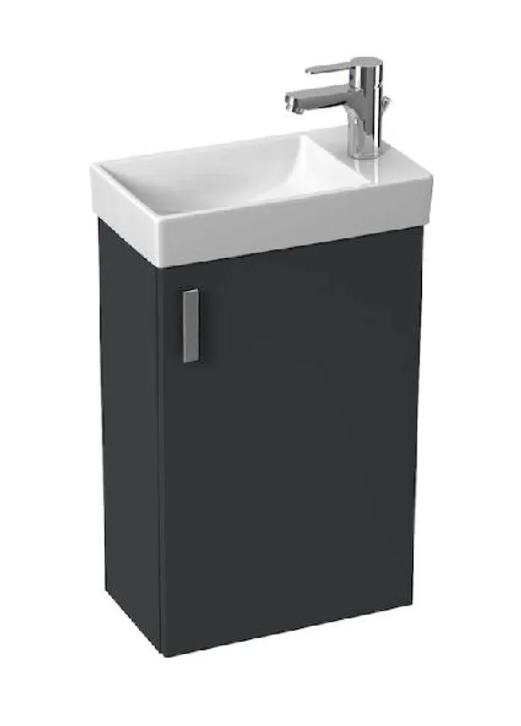 Petit Lavabo avec Armoire Suspendue 41cm Gris - Série Jika H45J5111753011