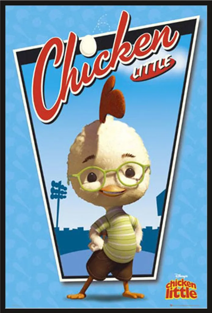 Affiche Shinsuke Le ciel et le poulet sous cadre noir vitre acrylique