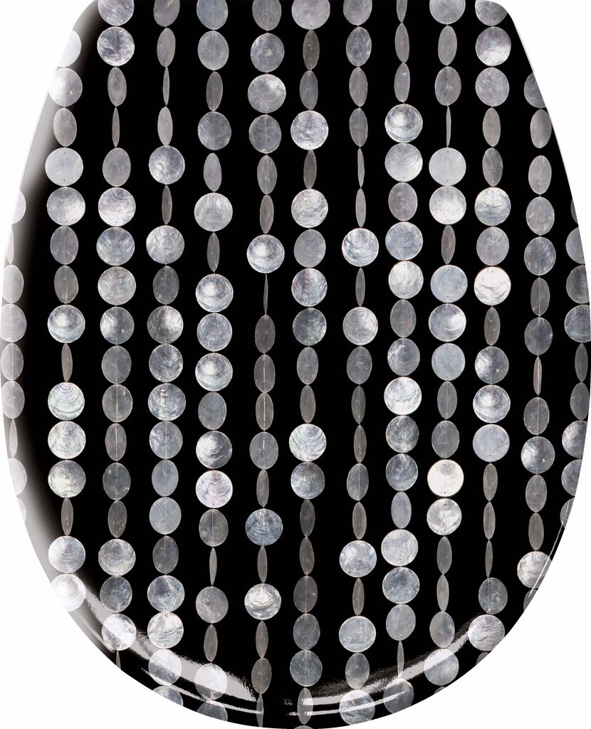 Kleine Wolke WC-Sitz PERLA Schwarz mit Absenkautomatik und Easy Clean