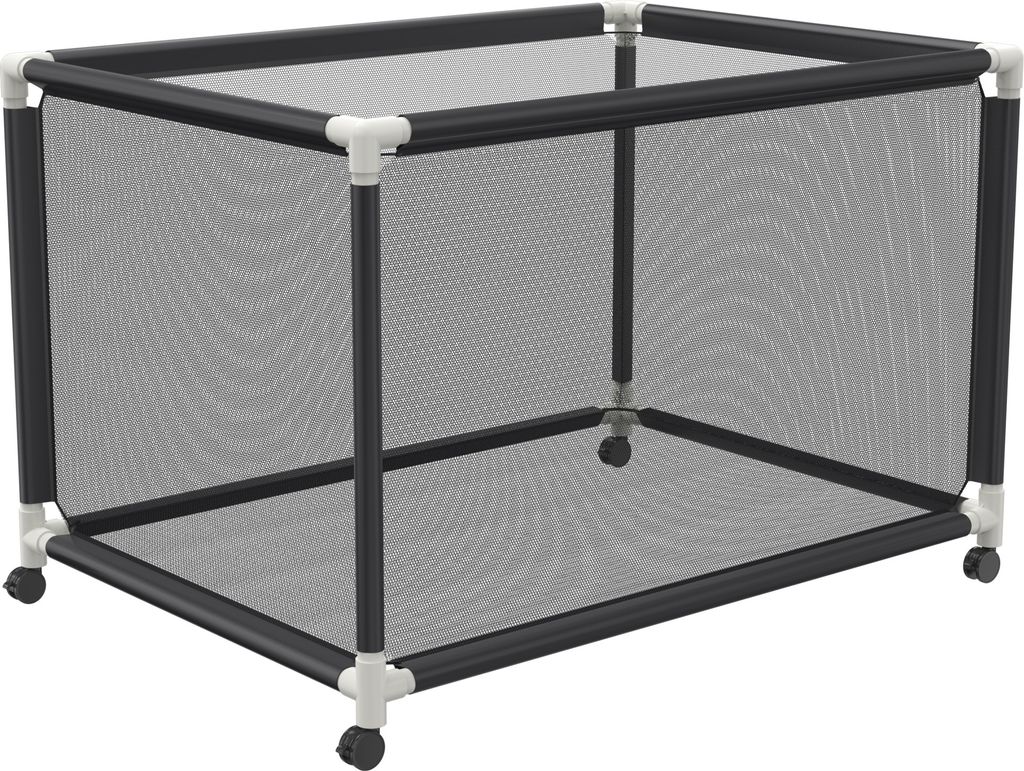 VA-Cerulean Pool Aufbewahrungsbehälter 122x78x88cm Extra Großer Rollingpool Aufbewahrungswagen Aufbewahrungsbox Roll Organizer mit Nylon Netzkorb...