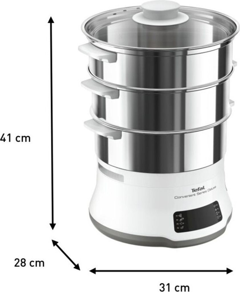 Tefal VC502D Dampfgarer Deluxe, 8 Programme, Edelstahl Produktbild 12