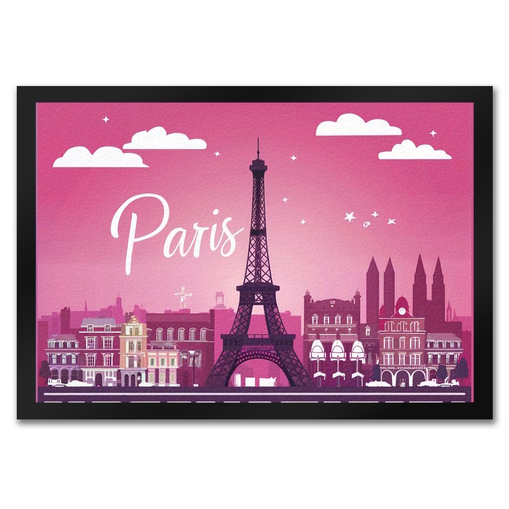 Paris Skyline Fußmatte in 35x50 cm