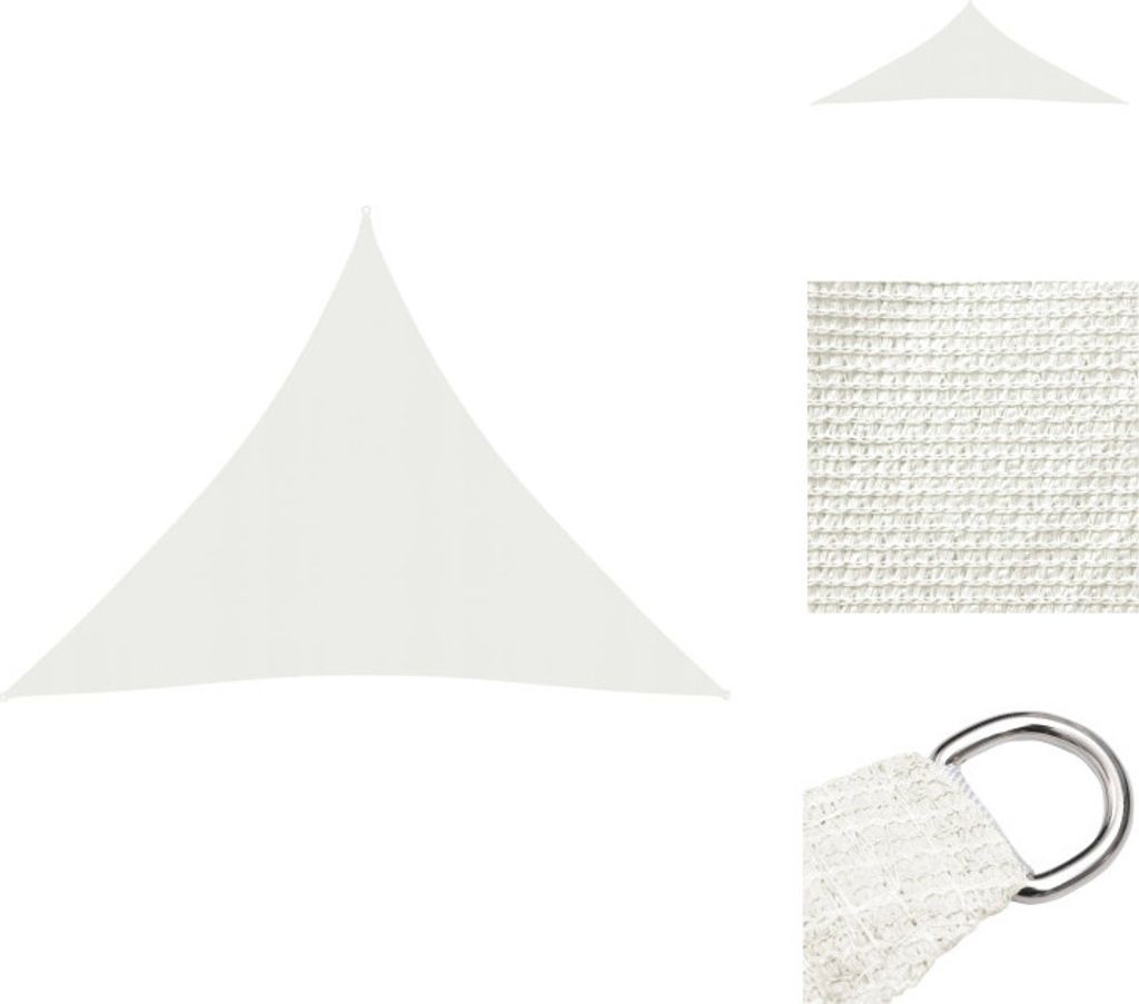 vidaXL Sonnensegel 160 g/m² Weiß 3x3x3 m HDPE - Sonnenschirme & Sonnenschutze