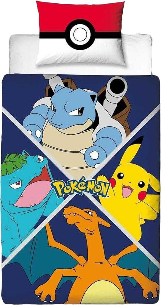 Pokemon - "Master" Bettwäsche, wendbar TC146 (Einzelbett) (Bunt)
