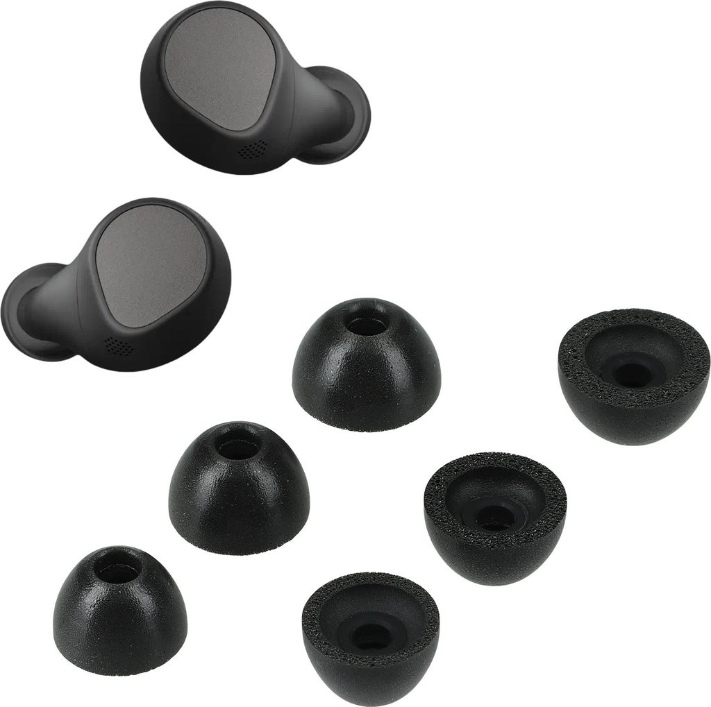 kwmobile 6x Ersatz In Ear Kopfhörer kompatibel mit Jabra Elite 7 Pro - 3 Größen - Polster Ohrstöpsel In-Ear Ohrhörer - Schwarz