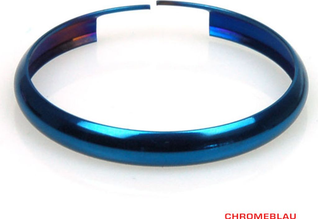 Schlüsselring, Edelstahl, chrom-blau, für MINI
