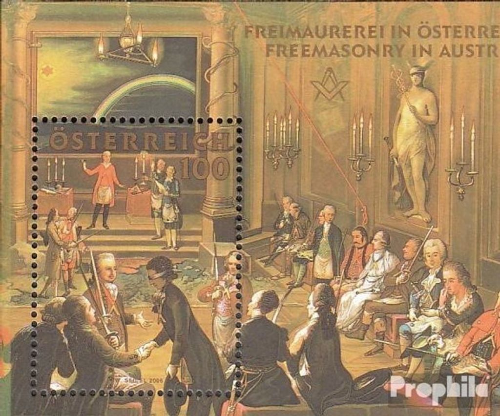 Briefmarken Österreich 2006 Mi Block33 (kompl.Ausg.) postfrisch Freimaurer
