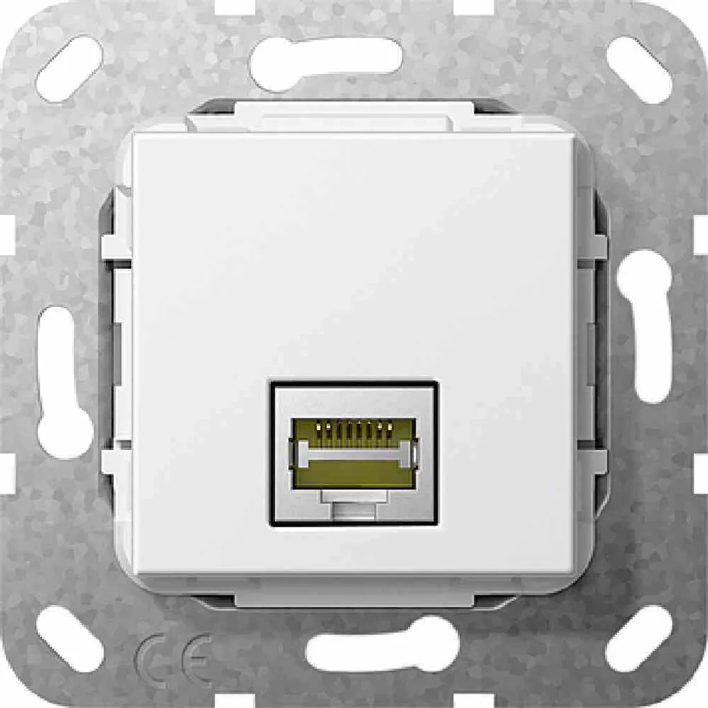 Gira 4847646 Module de raccordement RJ45 blindé Cat6a blanc pur