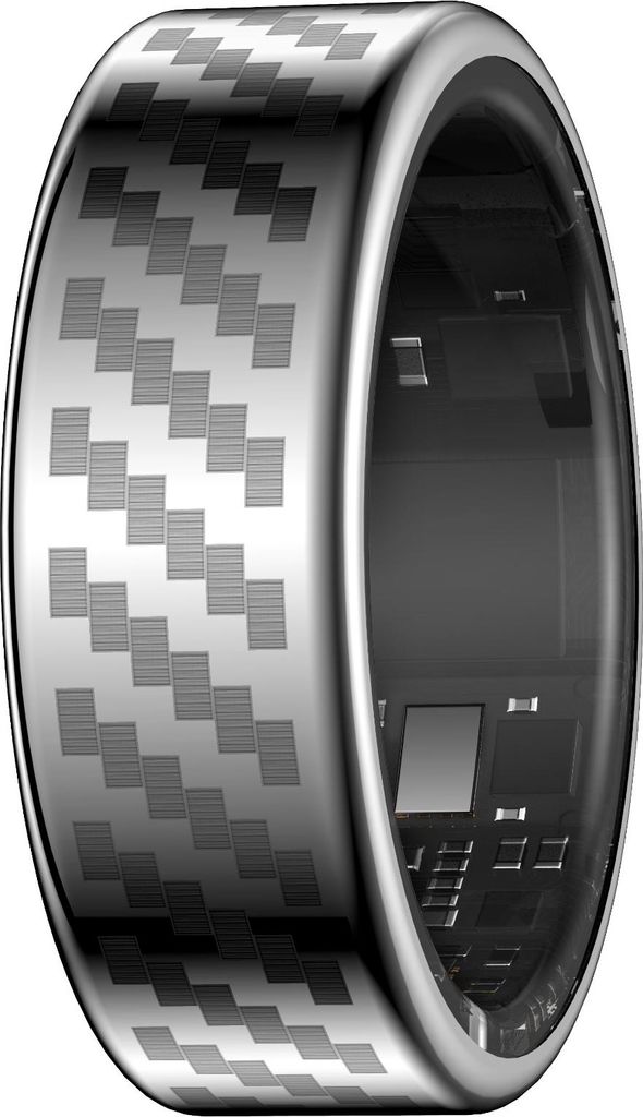 INF IP68 Wasserdichter Smart Ring: Herzfrequenz, Schlaf, Benachrichtigungen Silber 8