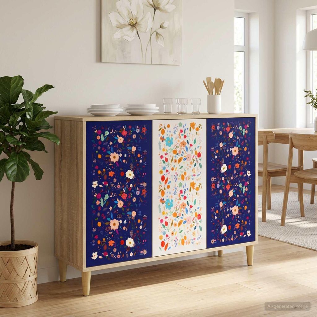 vidaXL Credenza MAINZ, finitura Sonoma, 102 x 33 x 75 cm, Immagine del prodotto 