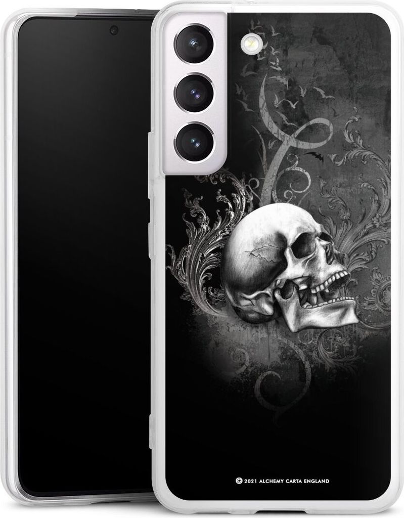 DeinDesign Slim Hülle für Samsung Galaxy S22 Silikon Case Ultra Dünn Handyhülle Gothic Schädel Totenköpfe