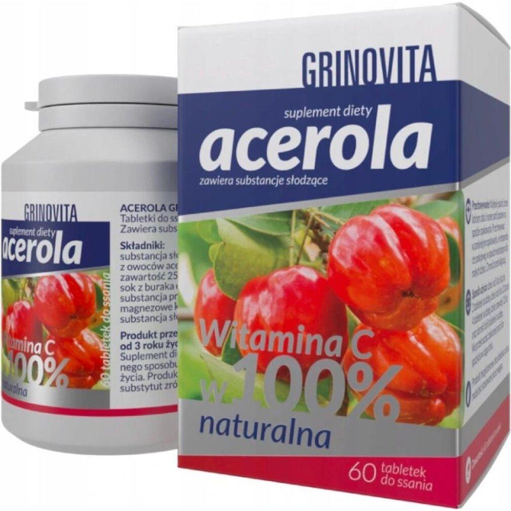 Acerola Grinovita - Complément alimentaire sous forme de 60 Image du produit 