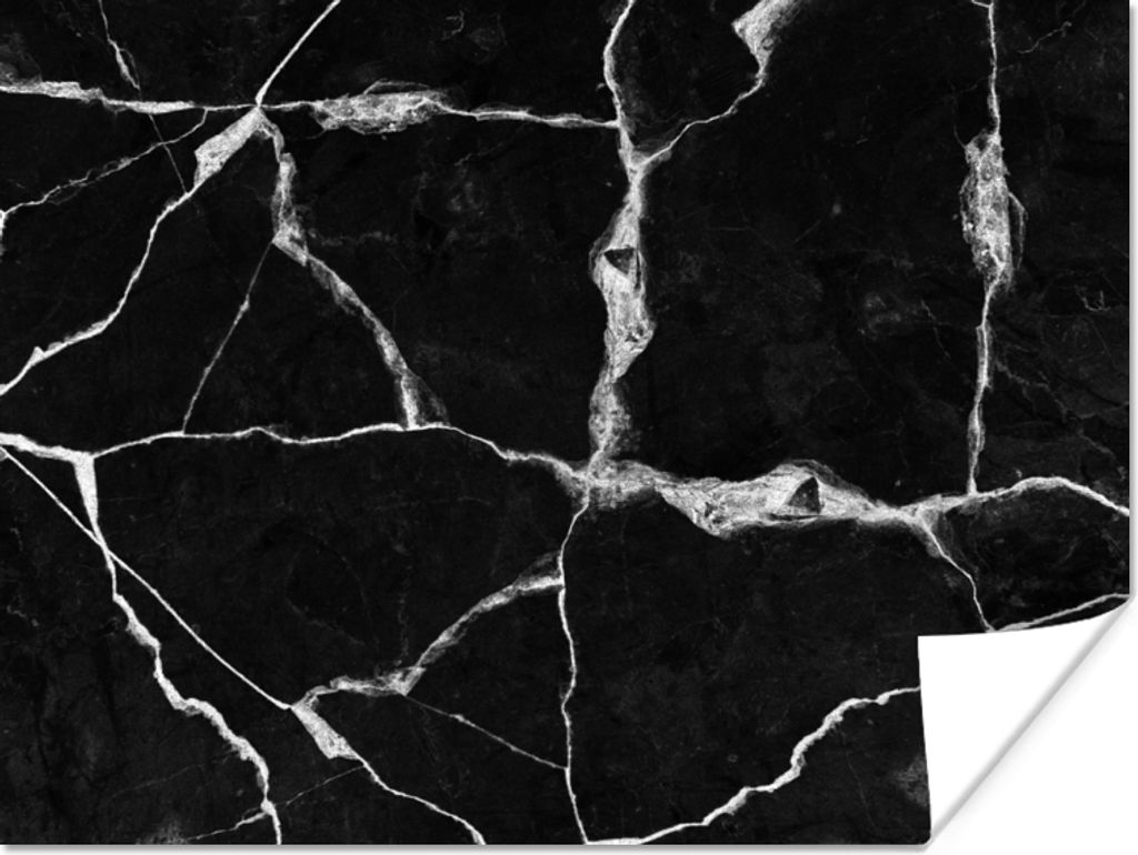 MuchoWow Poster Marmor - Steine - Silber 160x120 cm - Foto Plakat