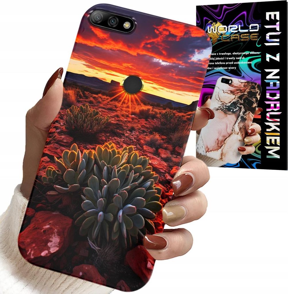 Fall Für Huawei Y7 2018 - Mexikanische Wüste Ansichten Fall + Glas
